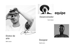 Nossa Equipe De Empresa - Design De Funcionalidade