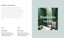 Banheiro Verde - Modelo Criativo Multiuso