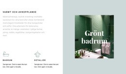 Grönt Badrum - Enkel Webbdesign