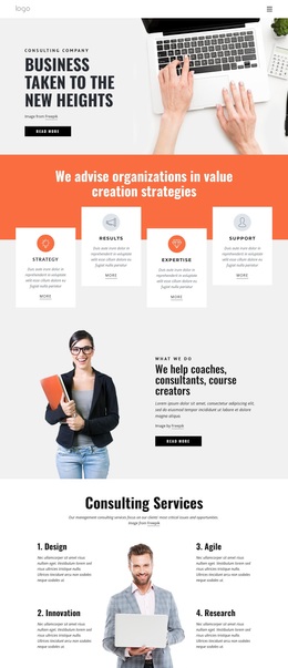 Responsive Web Template For Effective Business Strategies