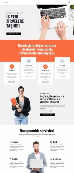 Etkili Iş Stratejileri Için Duyarlı Web Şablonu