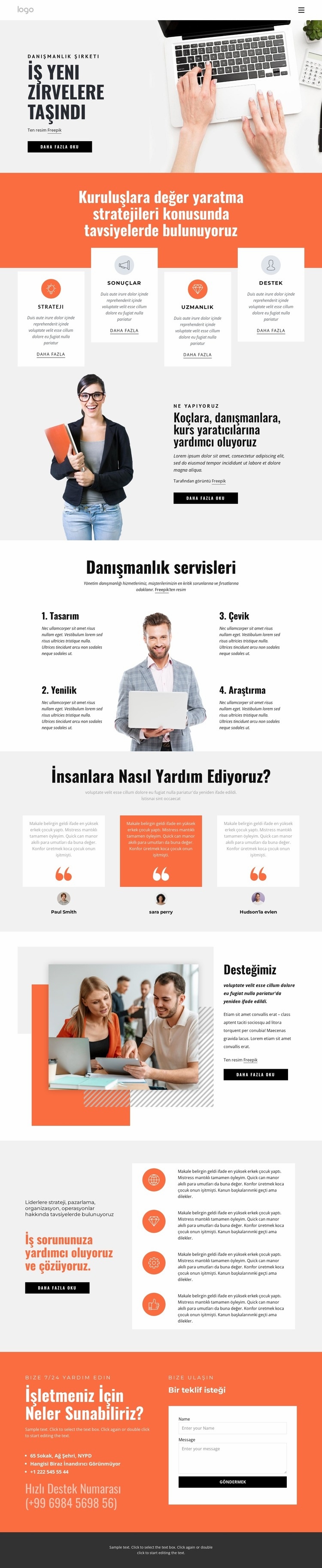 Etkili iş stratejileri Web sitesi tasarımı