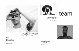 Our Company Team - Web Page Design