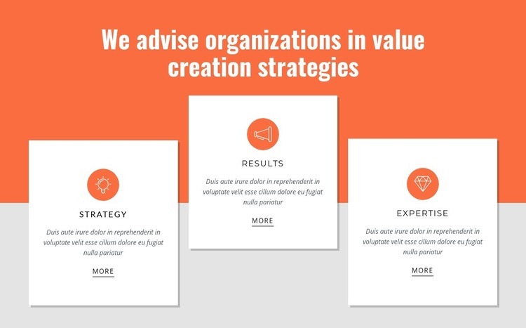 Creating value for customers Wix Template Alternative