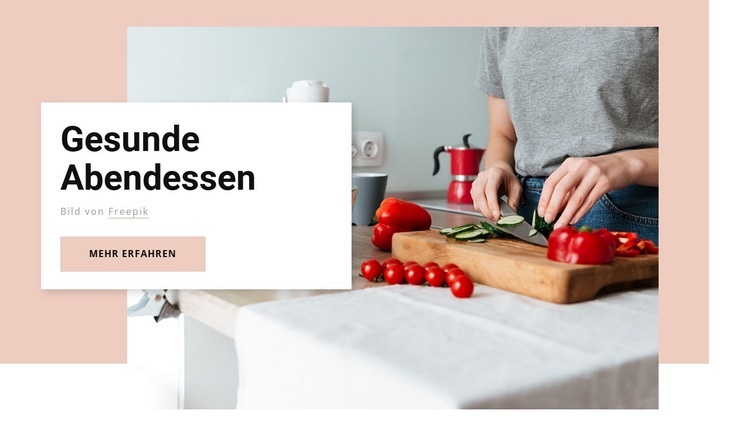 Gesunde Abendessen HTML Website Builder