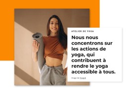 Nous Nous Concentrons Sur Les Actions De Yoga Modèle CSS Réactif