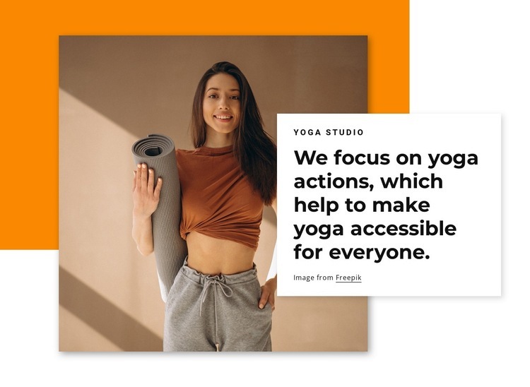 We focus on yoga actions Homepage Design