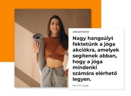 A Jóga Akciókra Összpontosítunk – Webhelykészítő Sablon