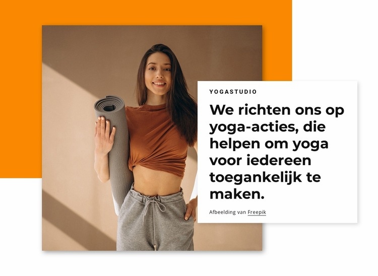 We richten ons op yoga-acties Website mockup