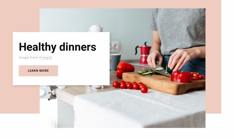 Hälsosamma middagar Html webbplatsbyggare