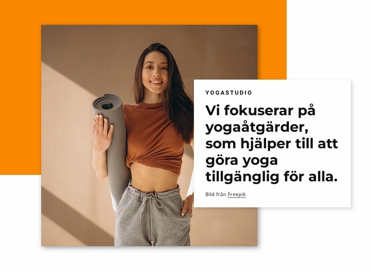 Vi fokuserar på yogaaktiviteter CSS -mall