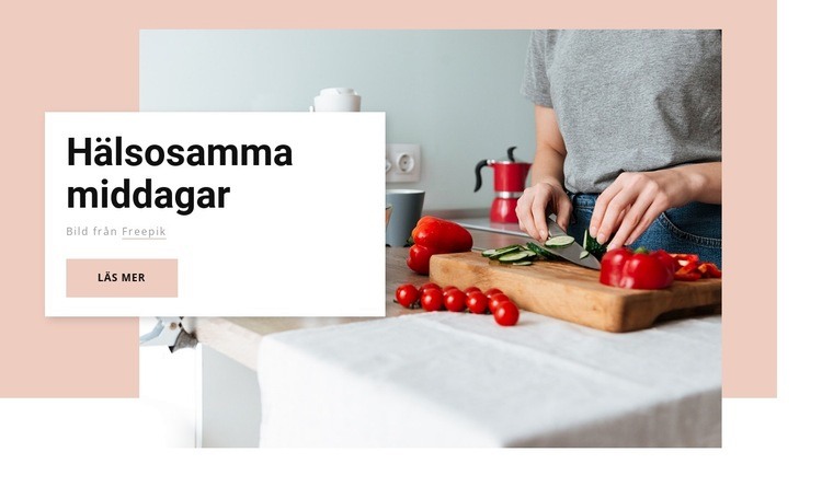 Hälsosamma middagar HTML-mall