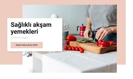 Sağlıklı Akşam Yemekleri Için HTML Sayfası