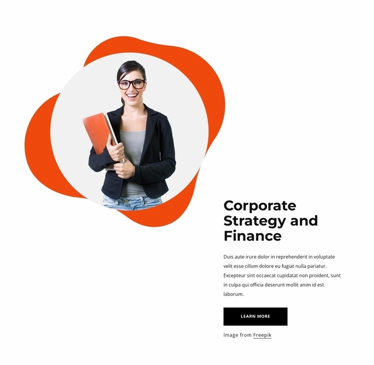 Corporate strategy Web Page Design