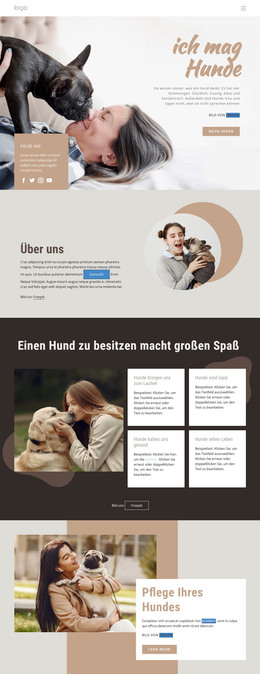 Alles Über Hunde - Schönes Website-Design