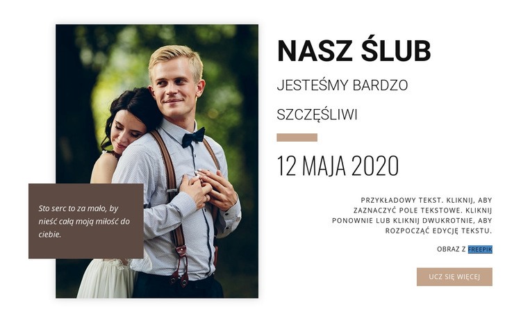 Szczęśliwe wspomnienia Projekt strony internetowej