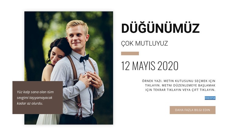 Mutlu anılar Web Sitesi Şablonu