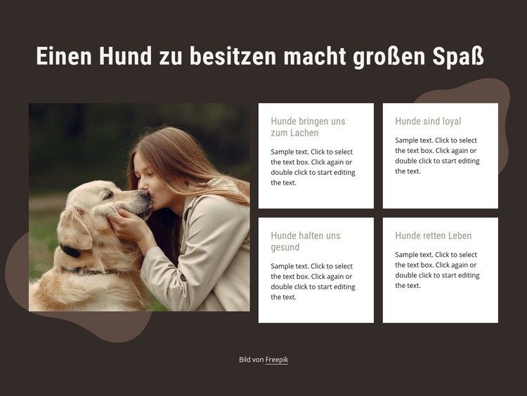 Einen Hund zu besitzen macht großen Spaß Joomla Vorlage