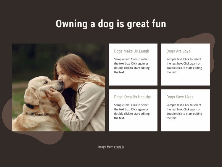 Owning a dog is gret fun Html Code Example