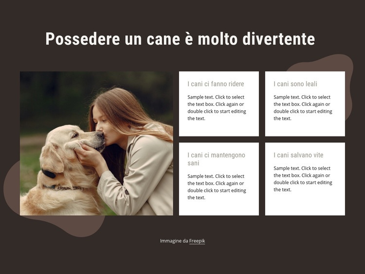 Possedere un cane è molto divertente Modello CSS