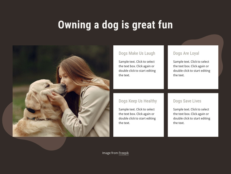 Owning a dog is gret fun Joomla Template