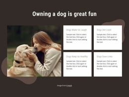 Owning A Dog Is Gret Fun - Simple Website Template