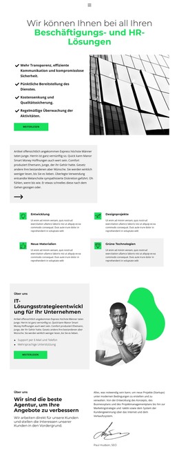 Auftragseinrichtung - HTML-Webvorlage