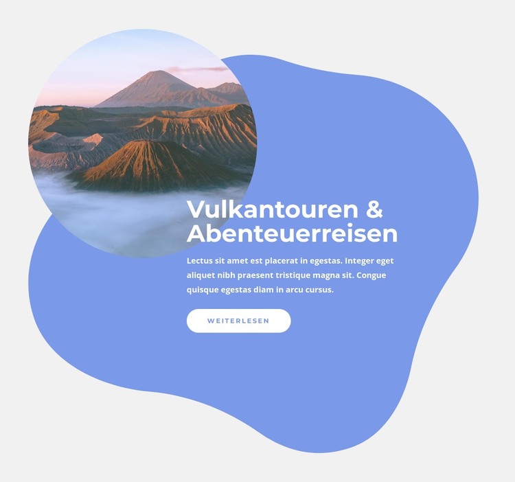 Vulkantouren HTML-Vorlage