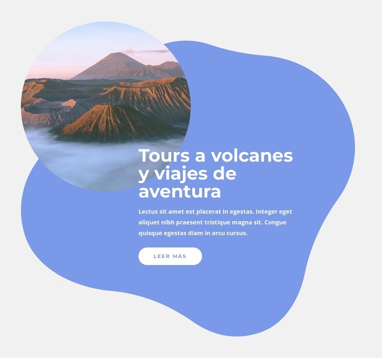 Excursiones al volcán Diseño de páginas web