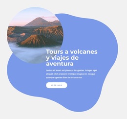 Plantilla De Plataforma De Lanzamiento Para Excursiones Al Volcán