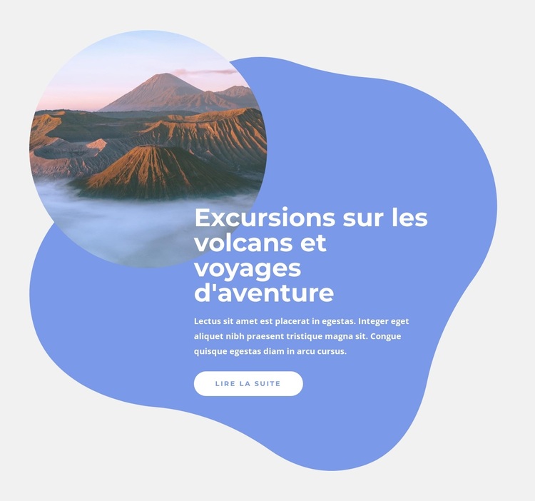 Visites du volcan Thème WordPress