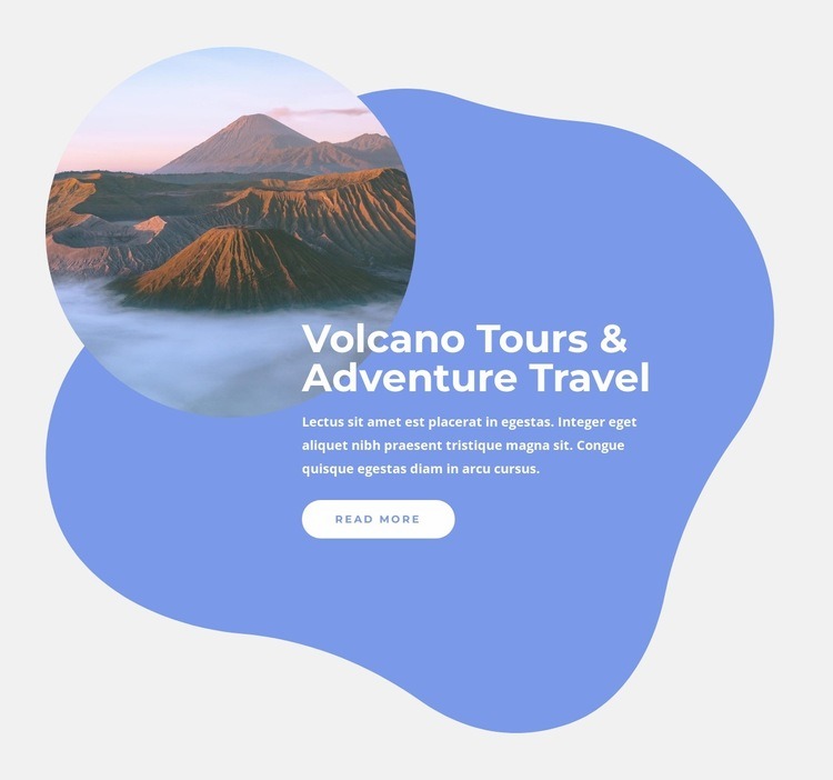 Volcano tours Homepage Design