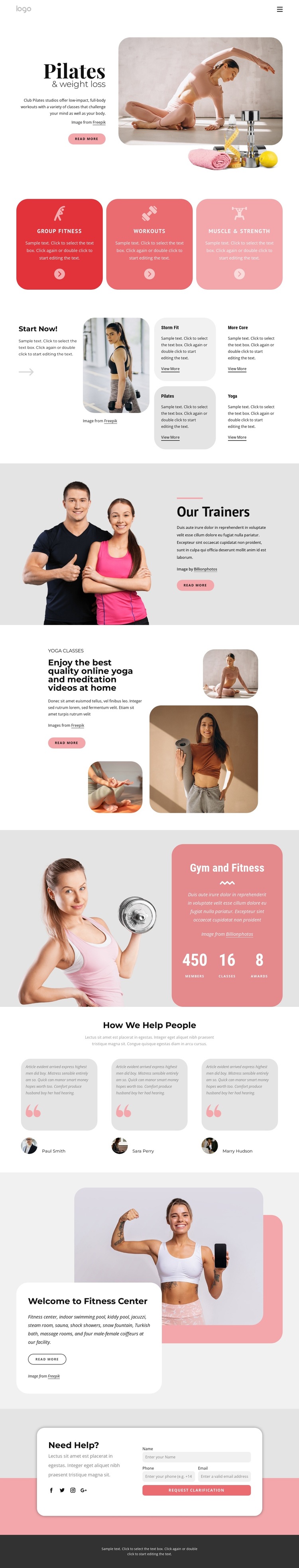 Weight loss programs HTML5 Template