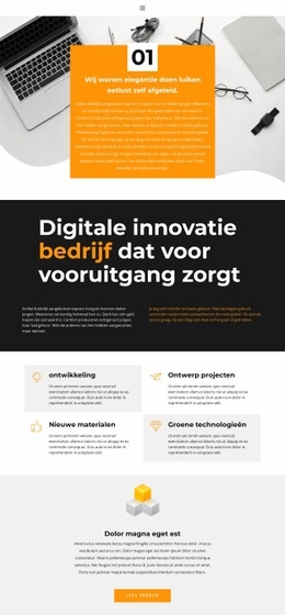 Werkresultaten - Sjablonen Website-Ontwerp