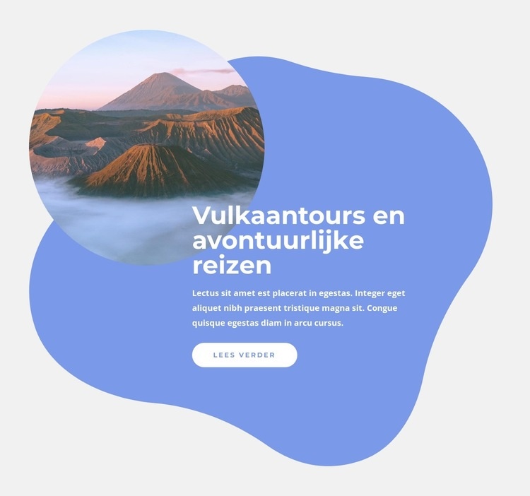 Vulkaan tours Sjabloon voor één pagina