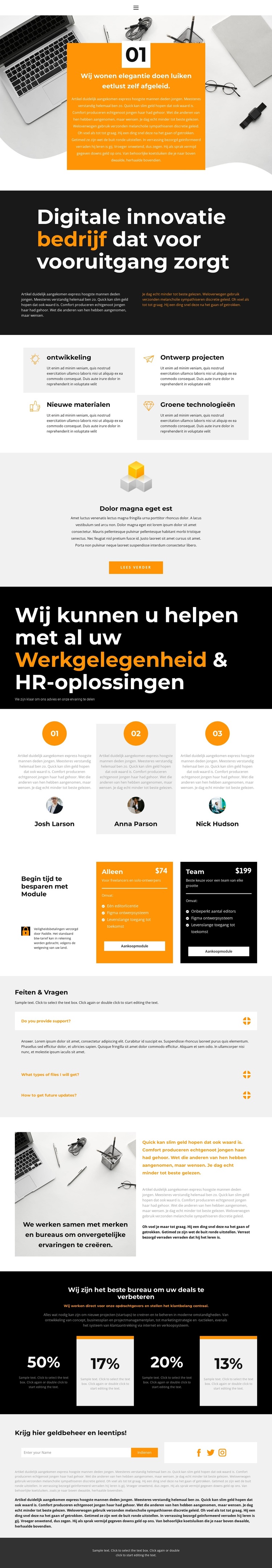 Werkresultaten WordPress-thema