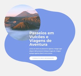 Página HTML Para Passeios De Vulcões