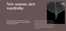 New Season New Wardrobe CSS Grid Template