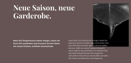 Neue Saison Neue Garderobe – Webvorlage