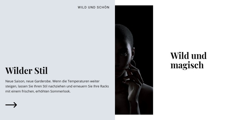 Wild und magisch HTML5-Vorlage