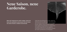 Neue Saison Neue Garderobe - Persönliche Website-Vorlage