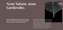 Fantastisches Website-Design Für Neue Saison Neue Garderobe