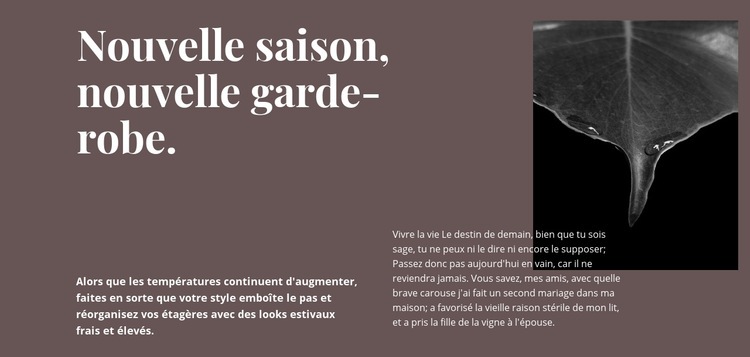 Nouvelle garde-robe nouvelle saison Créateur de site Web HTML