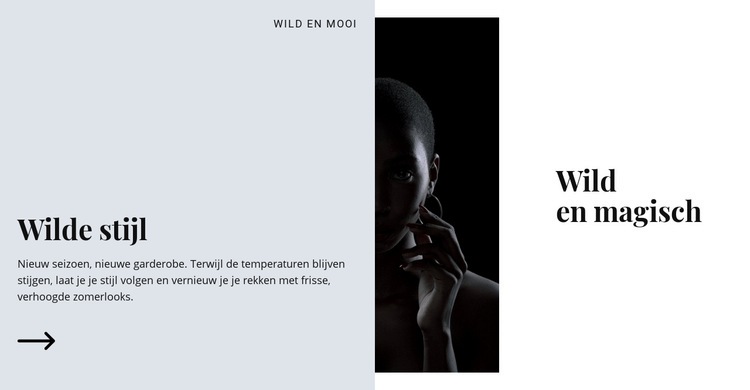 Wild en magisch CSS-sjabloon