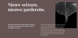 Nieuw Seizoen Nieuwe Garderobe - Websjabloon