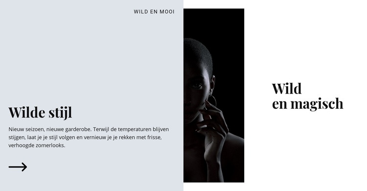 Wild en magisch HTML-sjabloon