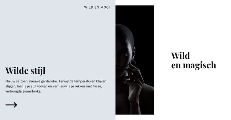 Wild en magisch Website ontwerp