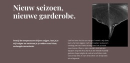 Nieuw Seizoen Nieuwe Garderobe - Eenvoudig Websitesjabloon