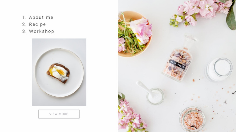 Gourmet cooking Website Mockup