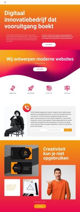 Websiteontwerp Voor Markt Van Technologieën